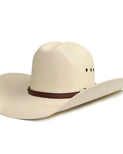 Stylish Handwoven Straw Cowboy Hat - Unisex Summer Sun Protection for 2023