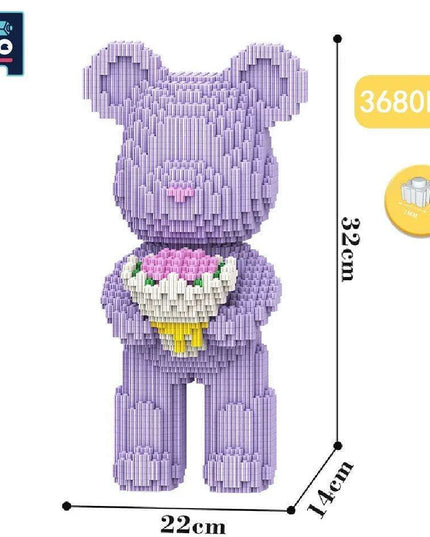 Adorable Bear Cub Building Block Set with Easy Storage - Inspire Creativity and Learning