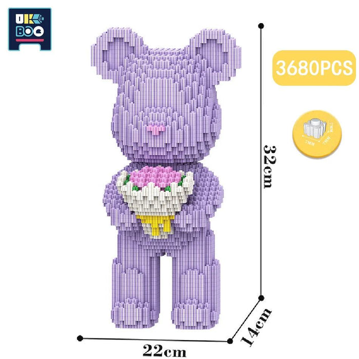 Adorable Bear Cub Building Block Set with Easy Storage - Inspire Creativity and Learning
