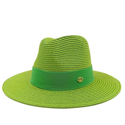 Chic Macaron White Straw Hat for Summer Travel - Essential Sun Protection for Beach Days 2023