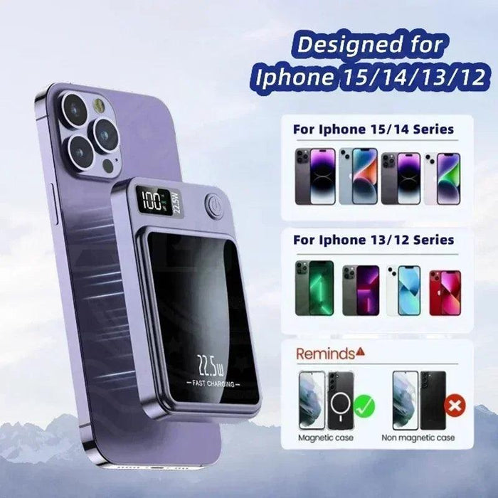 Ultimate 30,000mAh Wireless Power Bank - 22.5W Fast Charging with Magnetic Capability