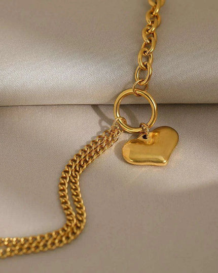 Baroque Gothic Heart Stainless Steel Couple Bracelets - Timeless Love Tokens for Him and Her