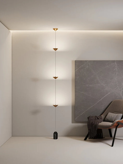 Minimalist living room, hallway background wall floor lamp, designer wiring free creative bedroom bedside lamp
