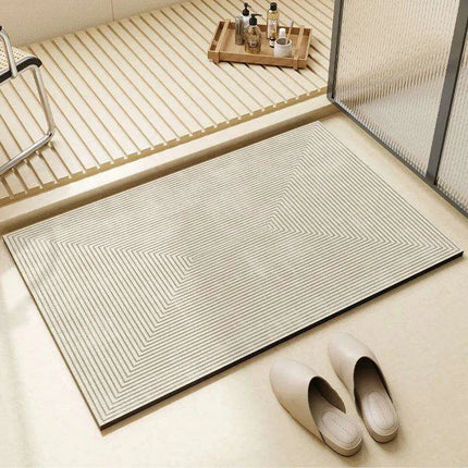 Chic Diatomite Bath Mat Set - Stylish Water-Absorbing Toilet Ensemble