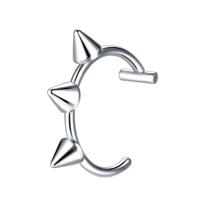 Chic Non-Pierced Stainless Steel Hoop Ring: Versatile Jewelry for Nose, Lip, and Septum