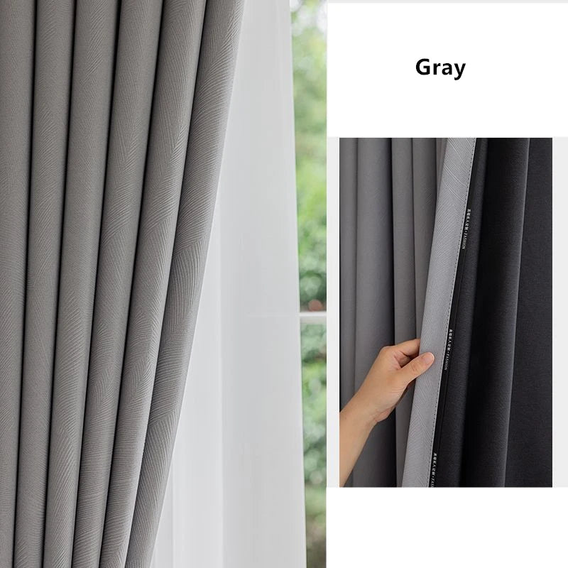 Extra Long 95% Blackout Jacquard Curtain – Custom Size, Up to 310 cm Height