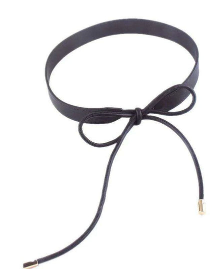 Chic Women's Leather Waist Belt with Stylish Knot Accent