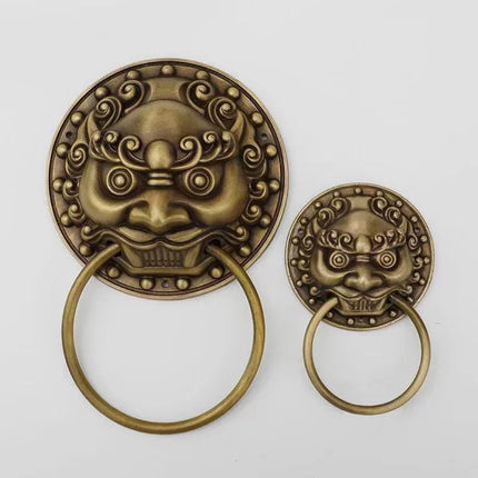 Antique Kirin Door Knocker Bronze Brass Furniture Ring Pull Retro Classical Door Knock for Front Door Home Decoration antique-kirin-door-knocker-bronze-brass-furniture-ring-pull-retro-classical-door-knock-for-front-door-home-decoration