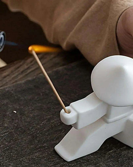 Elegant Samurai Porcelain Incense Holder - Unique Artistic Censer for Home Serenity