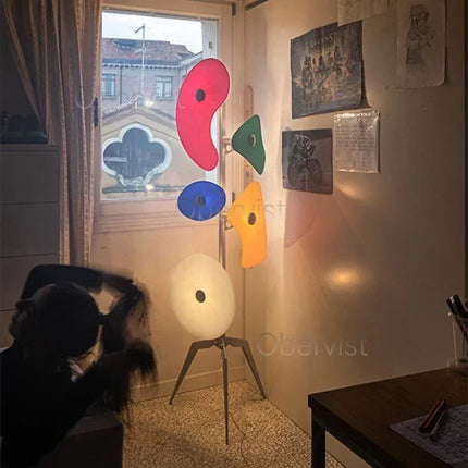 Scandinavian LED Color Changing Floor Lamp — Acrylic Orbital