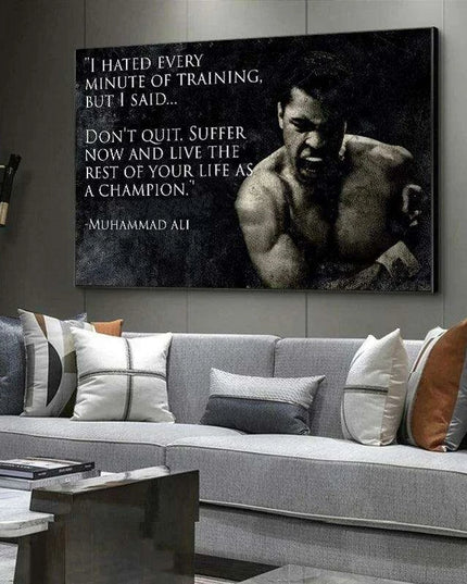 Muhammad Ali Inspirational Canvas Art for Elegant Home Décor