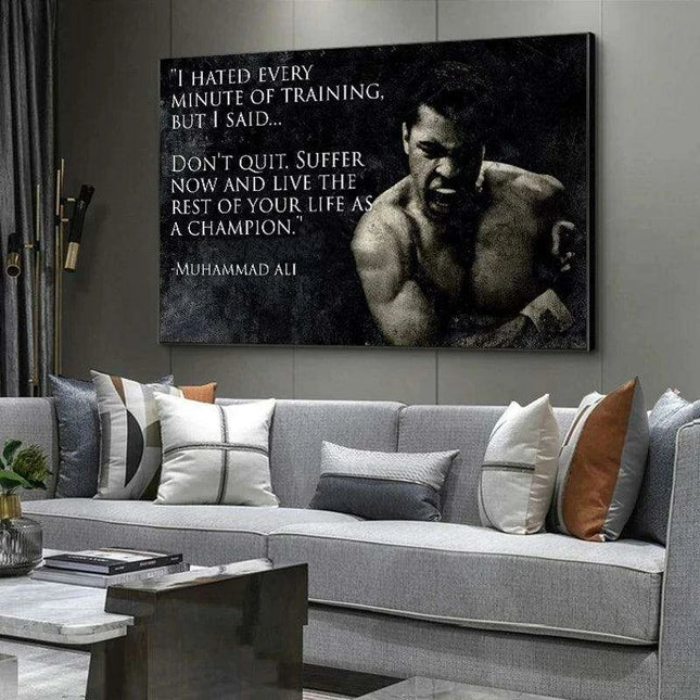 Muhammad Ali Inspirational Canvas Art for Elegant Home Décor