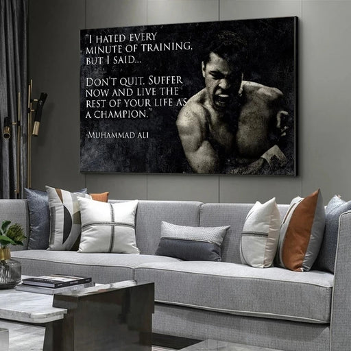 Elevate Your Home Decor with Muhammad Ali Wisdom Canvas Art