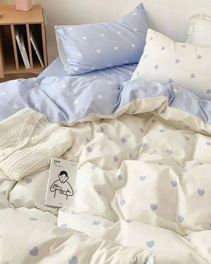 Nordic Lattice Green Grid Bedding Ensemble