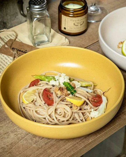 Elegant 8-Inch Porcelain Dinner Plate for Gourmet Steak, Soup, and Salad - Dishwasher and Microwave Safe for Upscale Dining