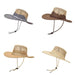 Men's Versatile Adjustable Straw Cowboy Hat for Beach and Outdoor Fun