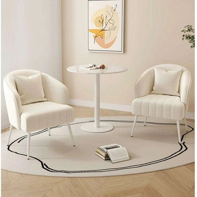 Luxe Scandinavian Lamb Velvet Armchair for Ultimate Comfort and Style