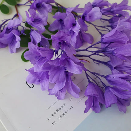 Shop1105184570 Artificial Jacaranda Branch - Faux Purple Flowers, Dura