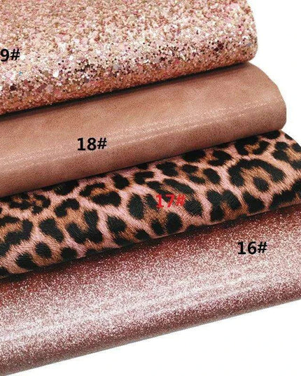 Glittery Pink Tiger & Serpent Faux Leather DIY Crafting Set