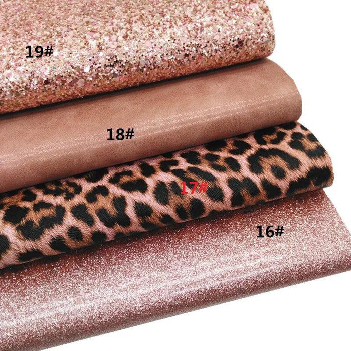 Glittery Pink Tiger & Serpent Faux Leather DIY Crafting Set