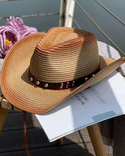 Vintage-Inspired Thick Straw Cowboy Hat