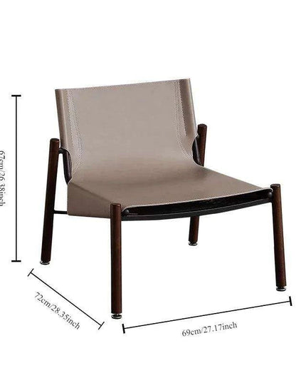 Designer Light Luxury Saddle Leather Lounge Chair