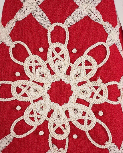 A-Line Evening Dress with 3D Floral Embellishments and Pearl Waist Detail