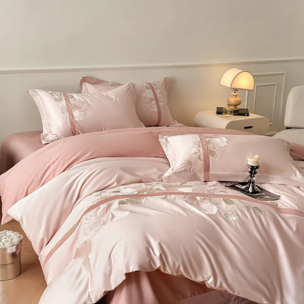 SVETANYA Cotton Embroidery Bedding Set - Double/Queen/King Size, Soft