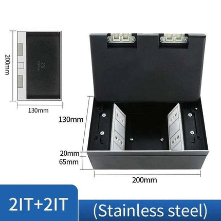 Customizable Stainless Steel Modular Floor Socket with Integrated Marble Design