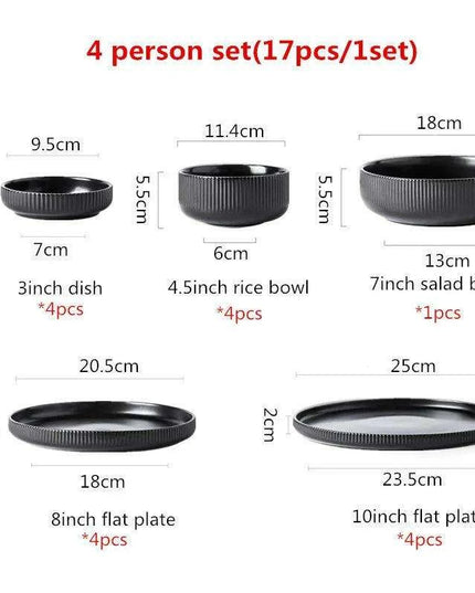 Contemporary Matte Nordic Ceramic Dining Set - Embrace Japanese Elegance for Every Occasion