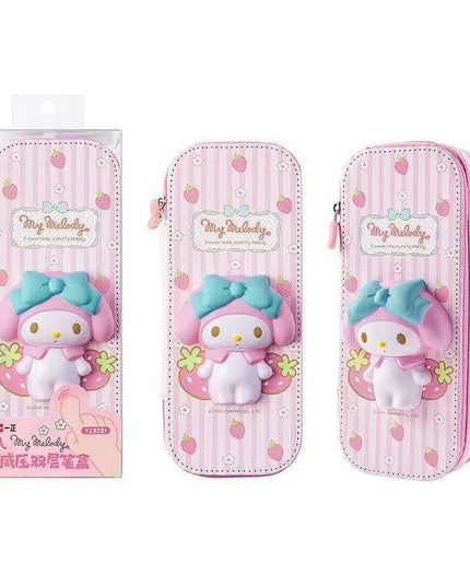 Kuromi & Cinnamoroll Anime-Inspired Pencil Case - Stylish and Functional Stationery Organizer