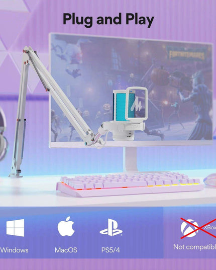 Gamerwave DGM20S Pro RGB USB Gaming Microphone - Customizable Lighting with Superior Audio Quality