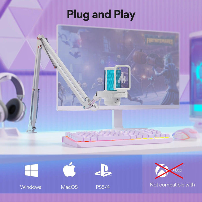 Gamerwave DGM20S Pro RGB USB Gaming Microphone - Customizable Lighting with Superior Audio Quality