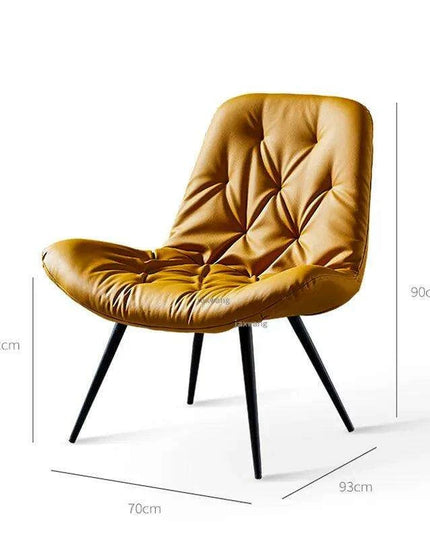 Nordic Elegance Leather Single Sofa: Redefine Comfort and Style in Your Living Space