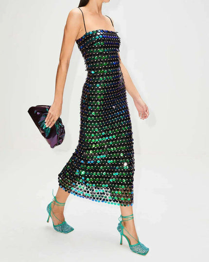 Gorgeous Backless Sequin Cocktail Dress - Elegant Evening Gown for Women
