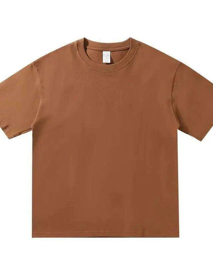 Premium 260gsm Men's Oversized Casual Cotton Short Sleeve T-Shirt - Summer Essential O-Neck Top
