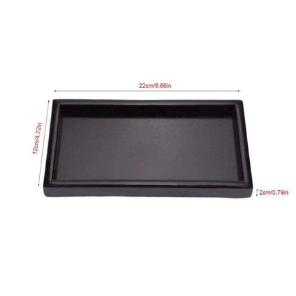 Sustainable Chic Black Solid Wood Serving Tray for Tea and Culinary Delights