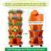 Space-Saving Vertical Herb Tower with Rolling Mobility