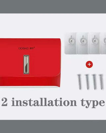 Stylish Wall-Mounted ABS Tissue Dispenser - A Chic Solution for Kitchen and Bathroom Organization