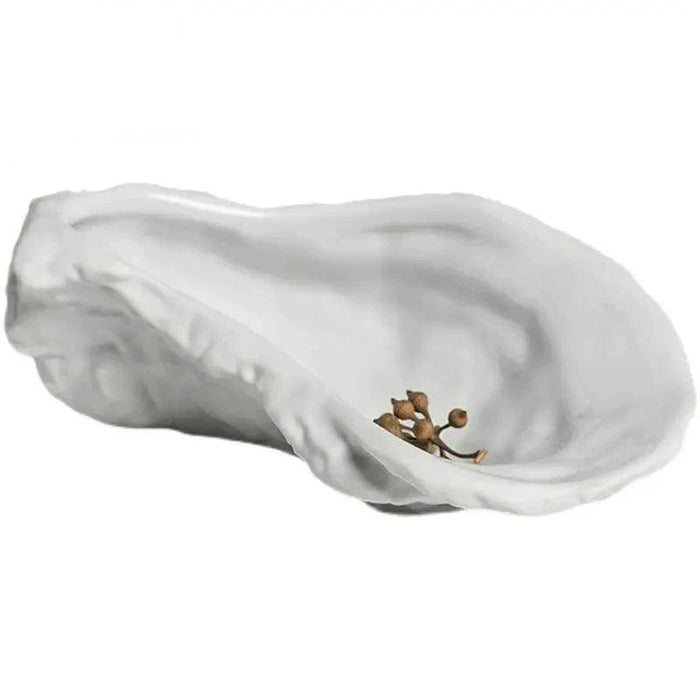 Oyster Shell Elegance: Premium Ceramic Dinnerware Set for Timeless Dining and Décor