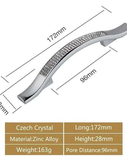 Luxurious Gold and Crystal Cabinet Pulls - Exquisite Design and Lasting Quality