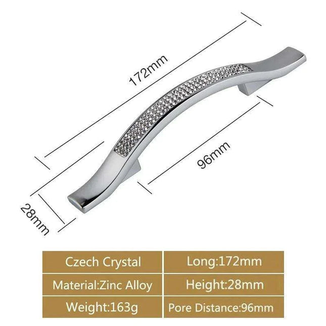 Luxurious Gold and Crystal Cabinet Pulls - Exquisite Design and Lasting Quality