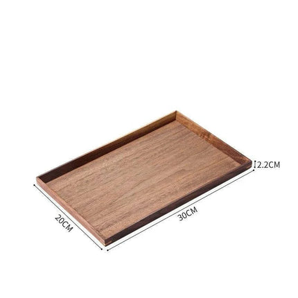 Nordic Elegance Black Walnut Serving Tray - Perfect for Hosting Teas and Fruits