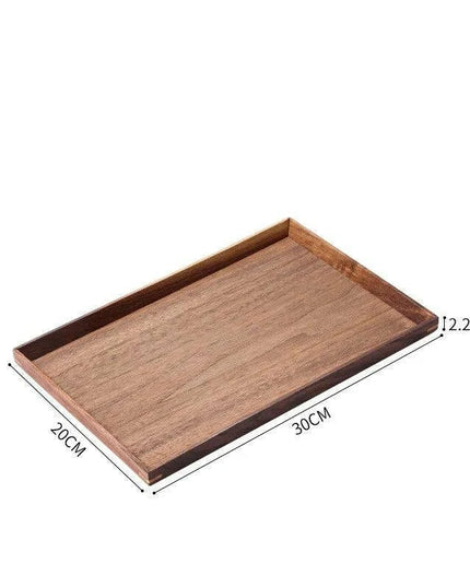 Nordic Elegance Black Walnut Serving Tray - Perfect for Hosting Teas and Fruits