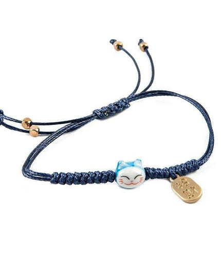 Charming Red Cord Lucky Cat Bracelet - A Thoughtful Gift for Women and Girls