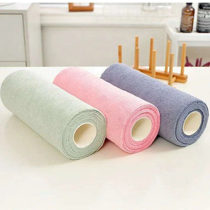 Eco-Friendly Perforated Microfiber Cleaning Towel Roll for Sustainable Kitchen Use
