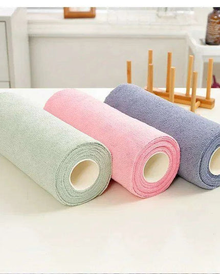 Eco-Friendly Perforated Microfiber Cleaning Towel Roll for Sustainable Kitchen Use