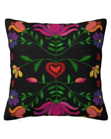 Exquisite Velvet Cushion Covers Featuring Mexican Butterfly and Floral Embroidery for Stylish Home Decor