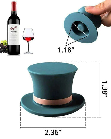 Whimsical Top Hat Silicone Champagne Bottle Stopper