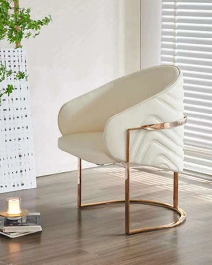 Stylish Italian Leather Dining Chairs with Durable Stainless Steel Base - Enhance Your Interior Elegance